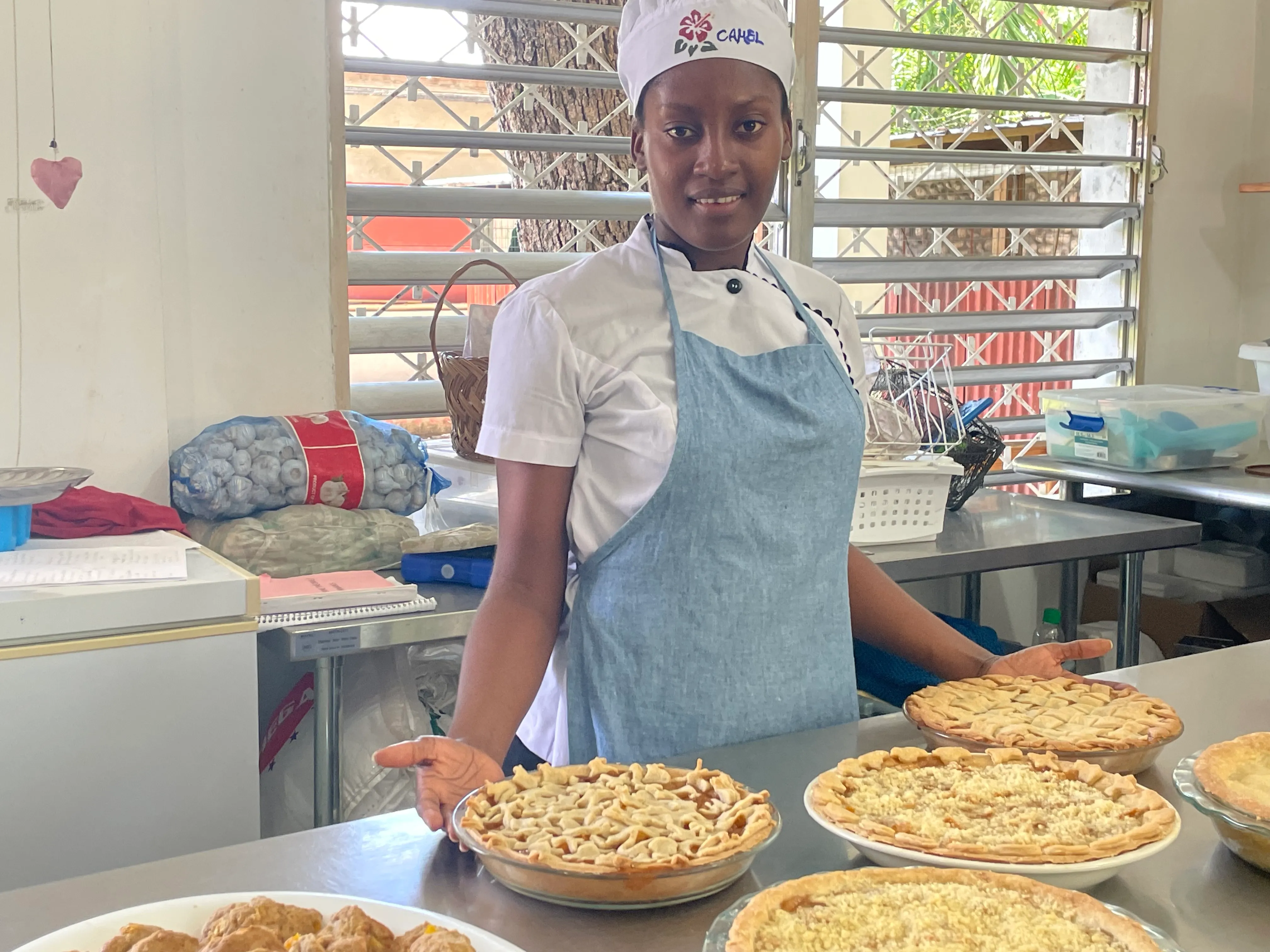 Centre Lumière students engaged in artisan program learning practical vocational skills